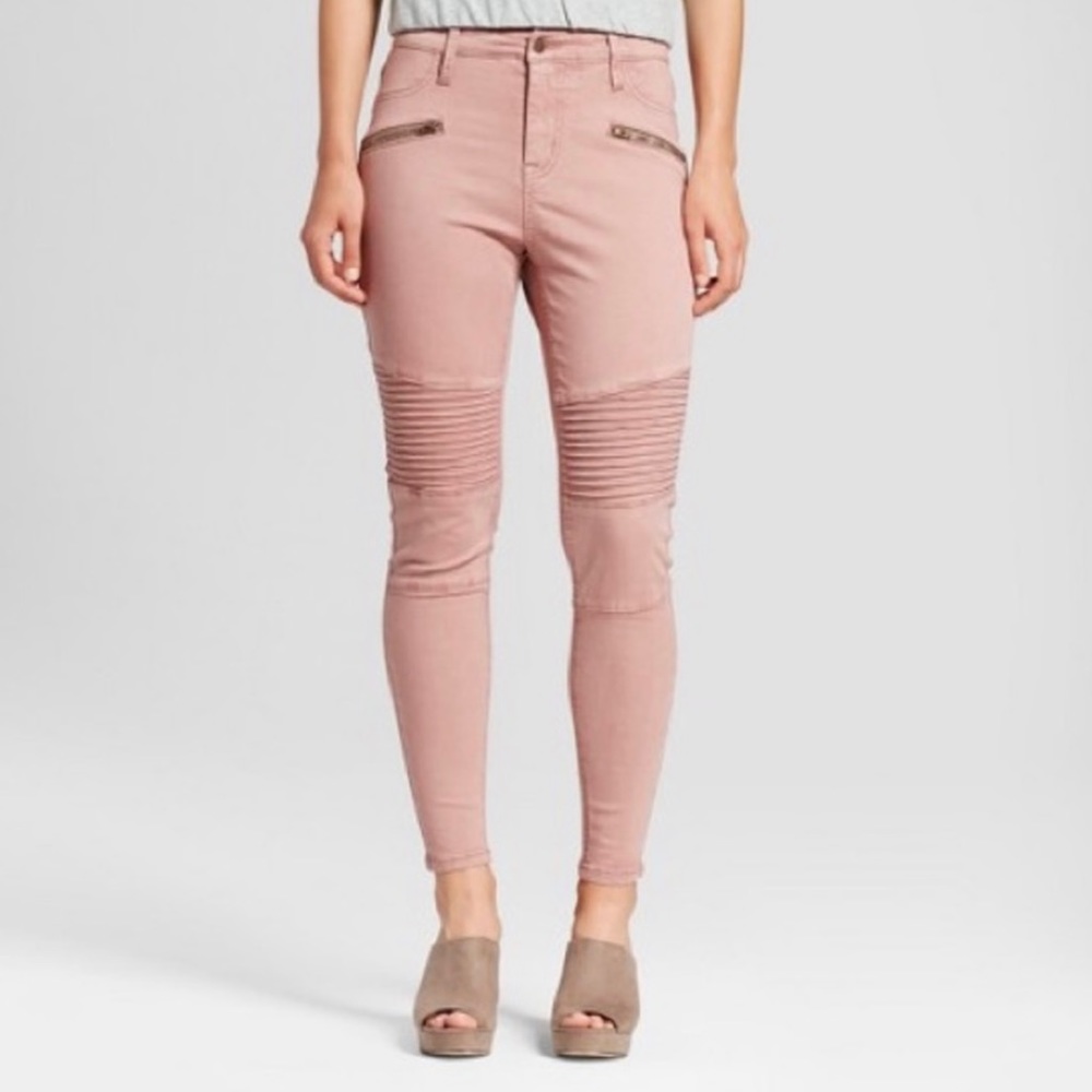 Mossimo Supply Co. High Rise Jeggings Light Pink Size 12/31 Super Stretch